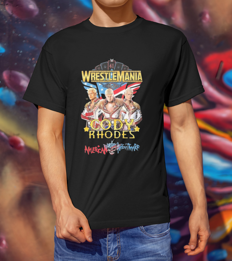 Wrestlemania 41 Cody Rhodes American Nightmare Vegas 2025 T-Shirt