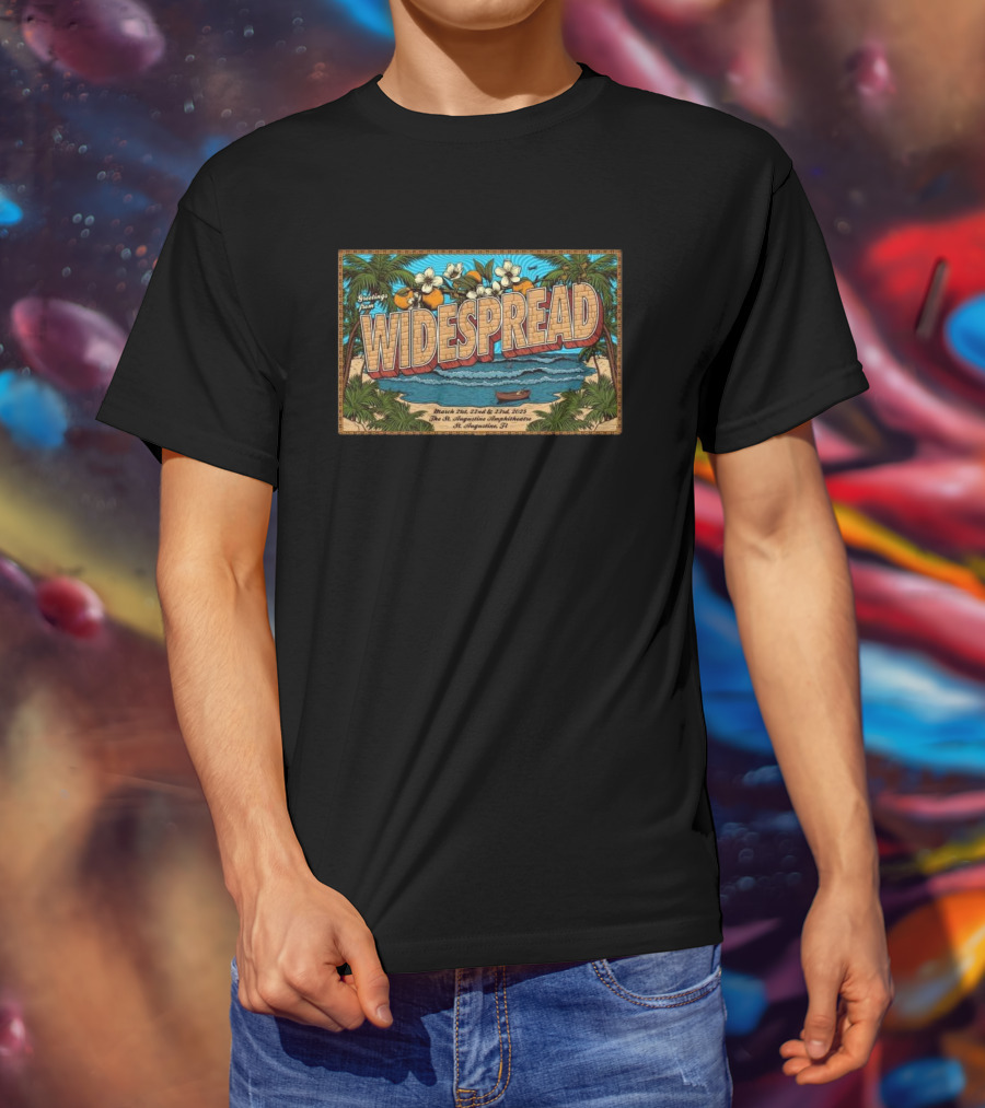 Greetings From Widespread Panic St. Augustine Amphitheatre St. Augustine FL March 21-23 2025 T-Shirt