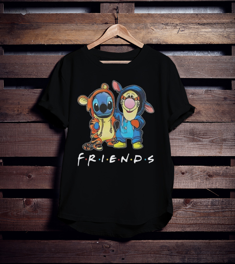 Winnie The Pooh Tigger And Stitch Friends Disney Collaboration T-Shirt