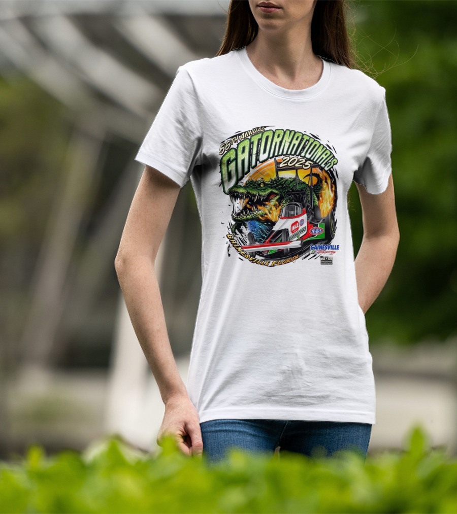 56th Annual Gatornationals 2025 Gainesville Florida NHRA Drag Racing Event T-Shirt
