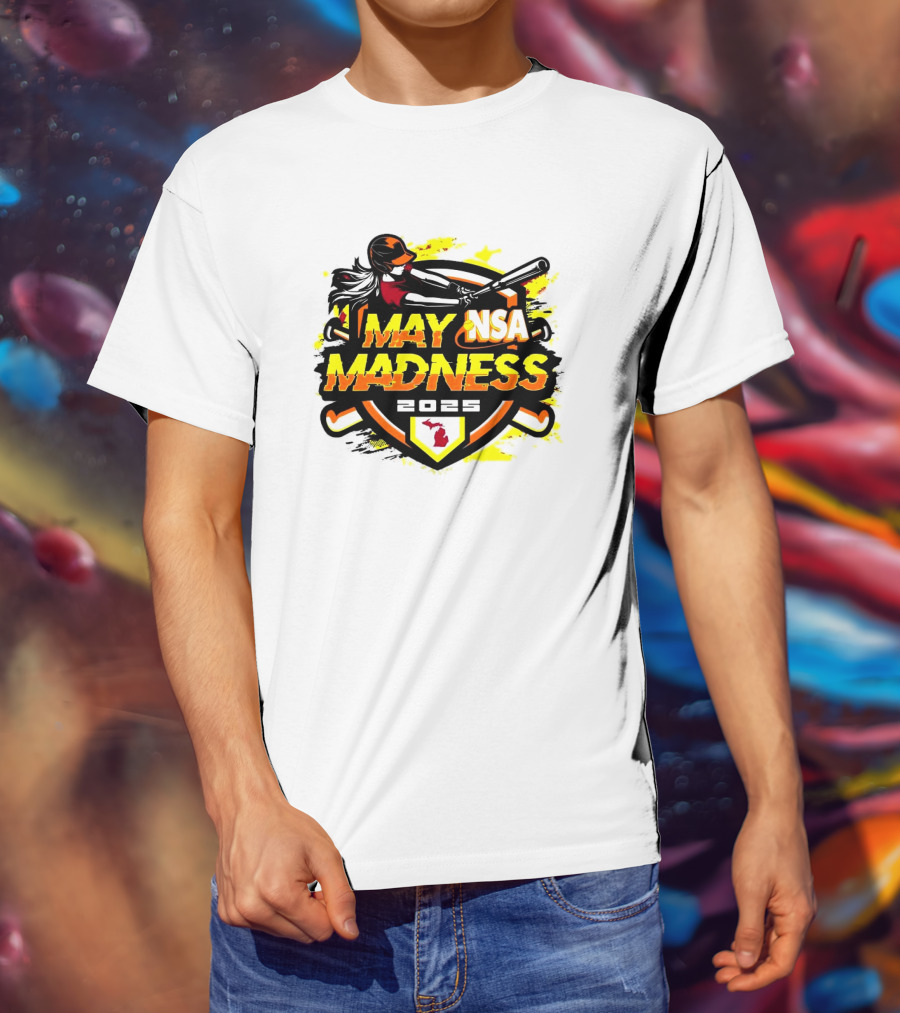 2025 NSA May Madness Fastpitch Tournament Michigan Logo T-Shirt