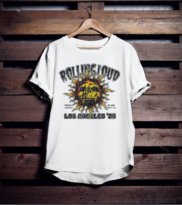 Rolling Loud Los Angeles 2025 Skull Sunburst Graphic T-Shirt
