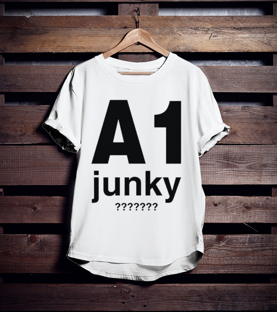 A1 Junky Motorcycle Racing Graphic Bold Nostalgic Style T-Shirt