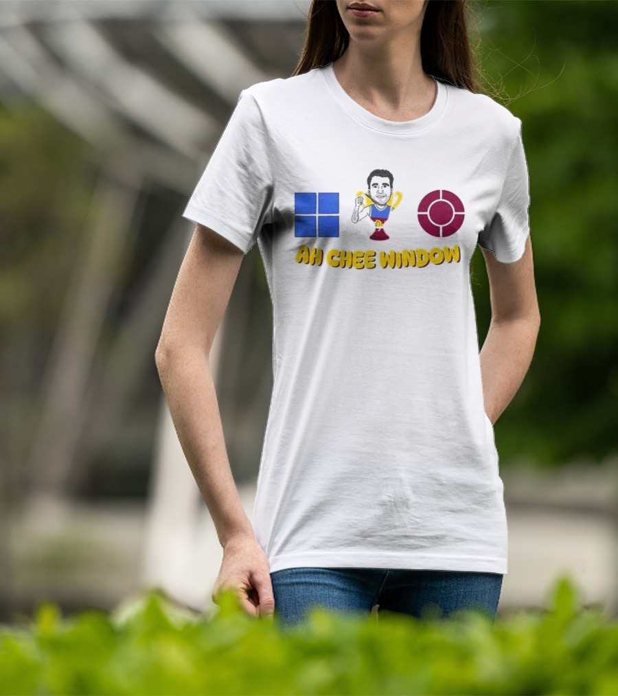 Ah Chee Window Callum Ah Chee Brisbane Lions Blue Red Symbol T-Shirt