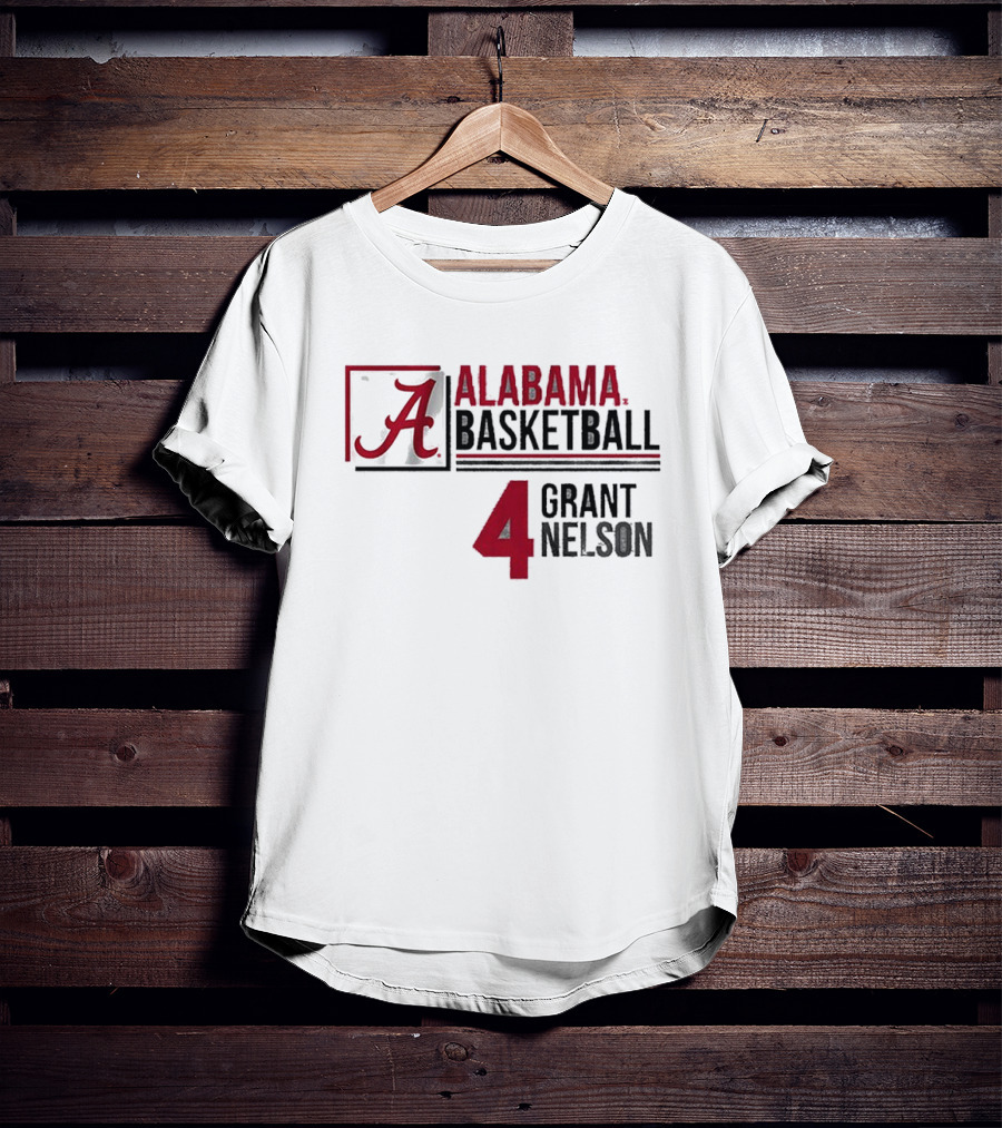 Alabama Grant Nelson Basketball Jersey Number 4 T-Shirt