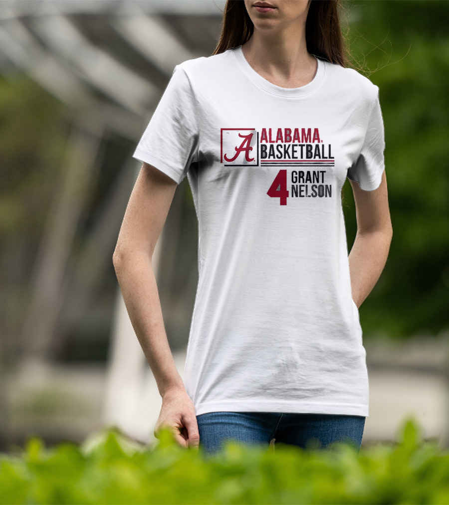 Alabama Grant Nelson Basketball Jersey Number 4 T-Shirt
