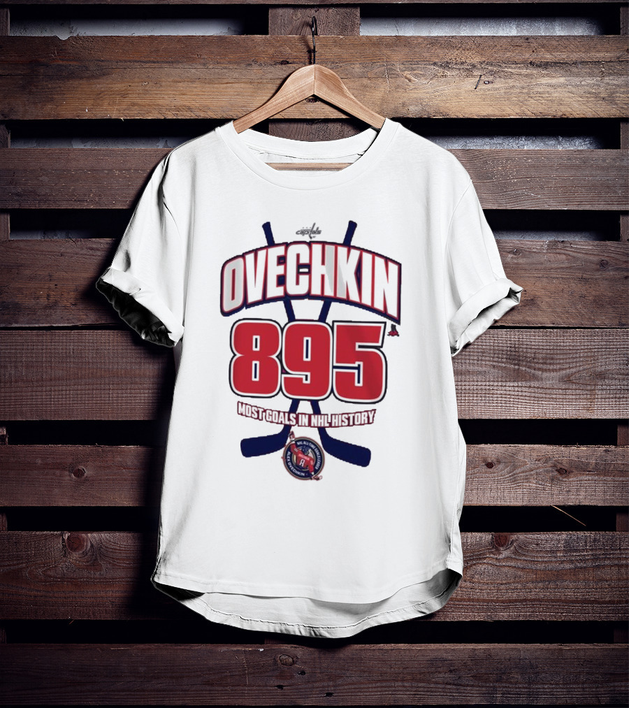 Ovechkin 895 Goals NHL History Washington Capitals T-Shirt