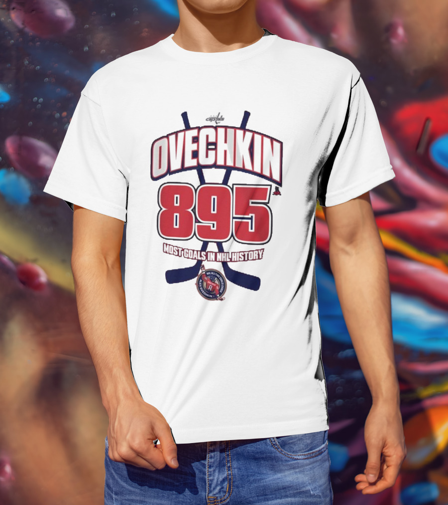 Ovechkin 895 Goals NHL History Washington Capitals T-Shirt