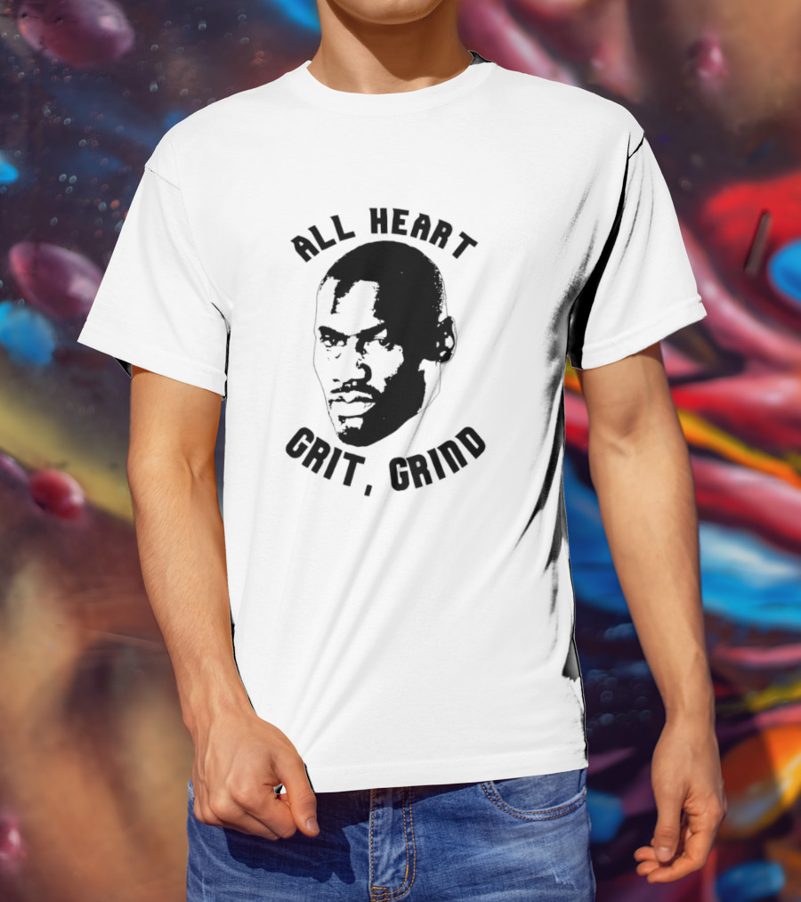 All Heart Grit Grind Iconic Tony Allen Face Outline T-Shirt
