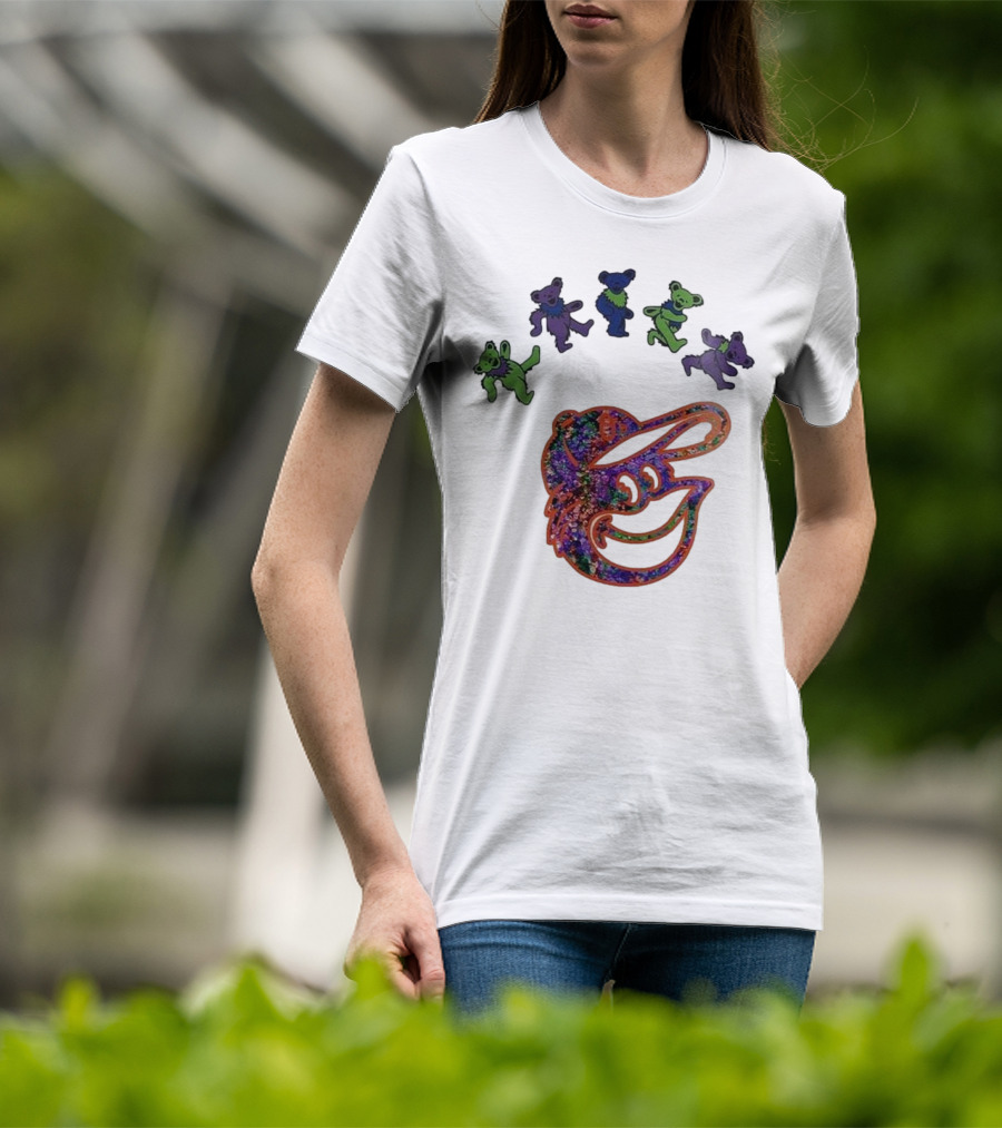 Baltimore Orioles Grateful Dead Night 2025 Dancing Bears T-Shirt
