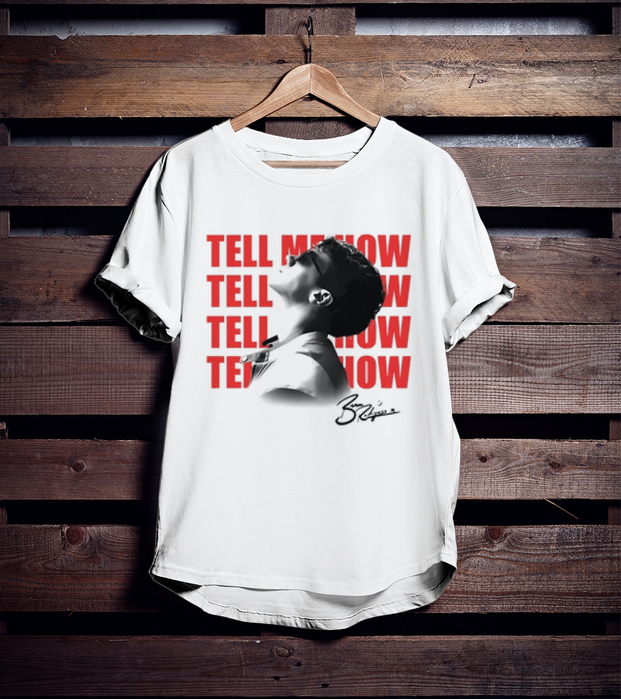 Ben Rodrigues Tell Me How Afro Silhouette And Red Text T-Shirt