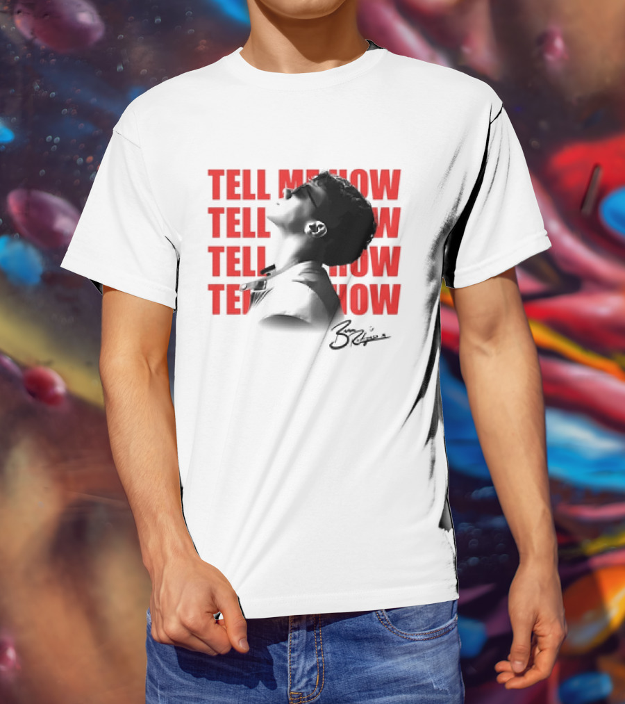 Ben Rodrigues Tell Me How Afro Silhouette And Red Text T-Shirt