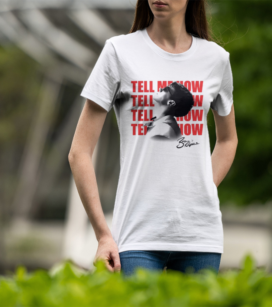 Ben Rodrigues Tell Me How Afro Silhouette And Red Text T-Shirt