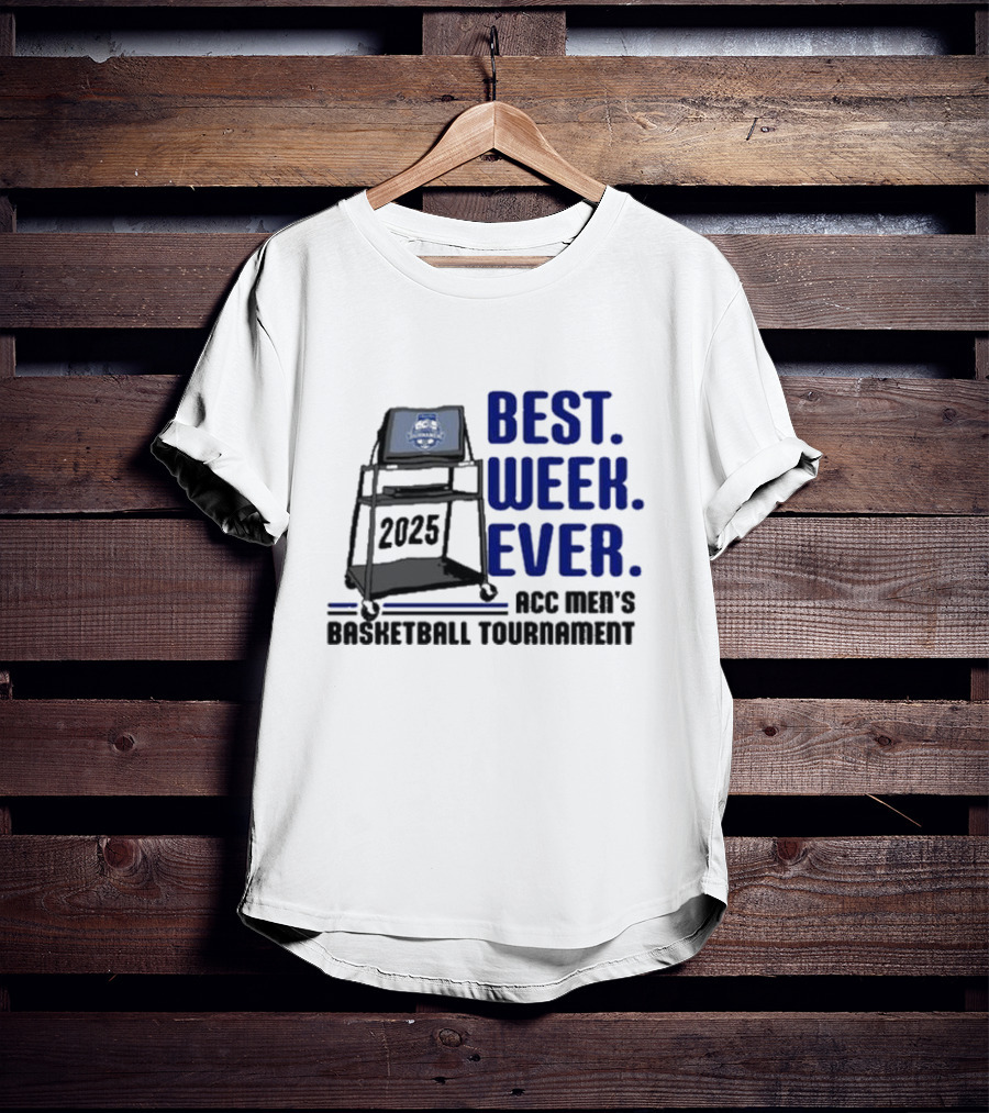 Best Week Ever ACC Men's Basketball Tournament 2025 Retro TV T-Shirt