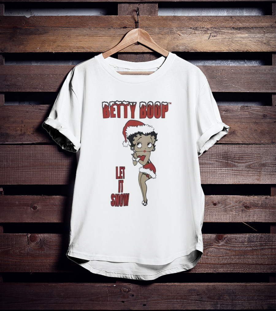 Betty Boop Santa Outfit Let It Snow T-Shirt
