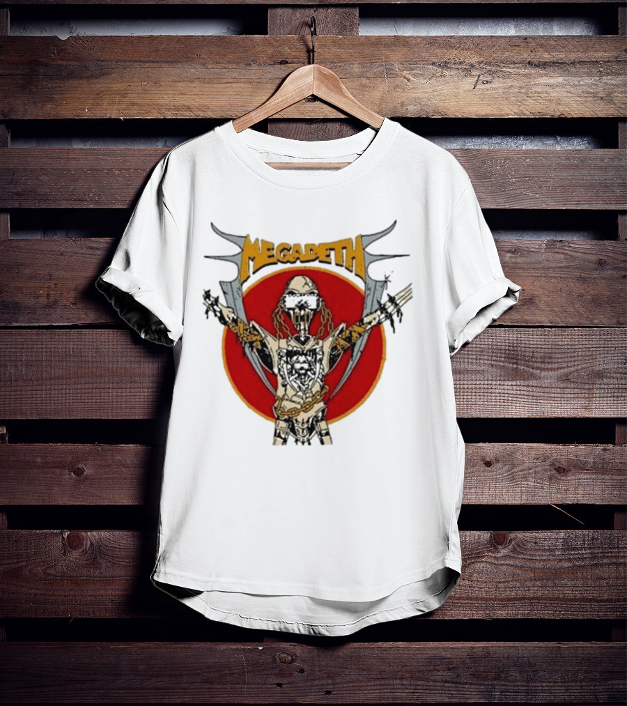 Megadeth Vic Rattlehead Robot With Cross Beyond Human T-Shirt