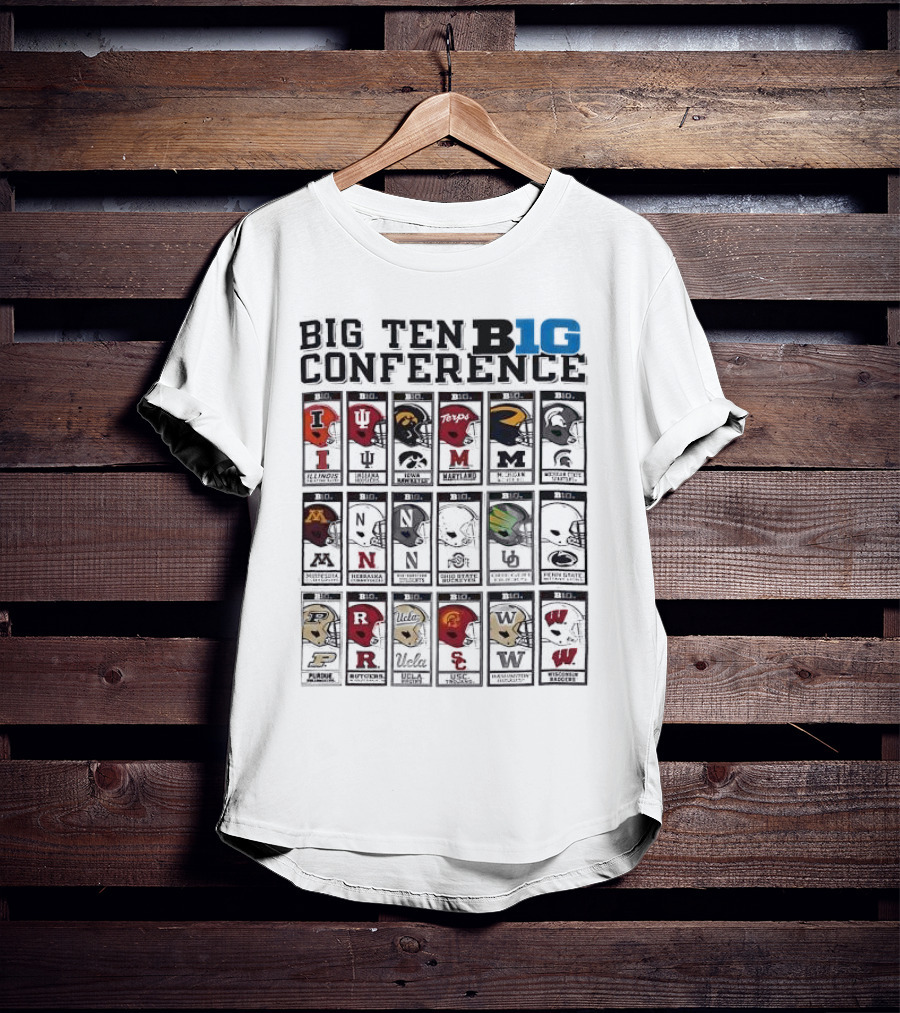 Big Ten Conference 2025 All Team Helmet Collection T-Shirt