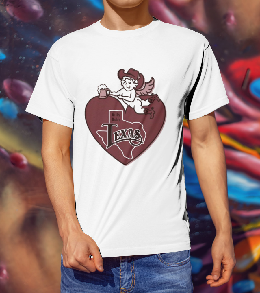 Billy Bob’s Texas Cupids Heart With Cowboy Hat And T-Shirt