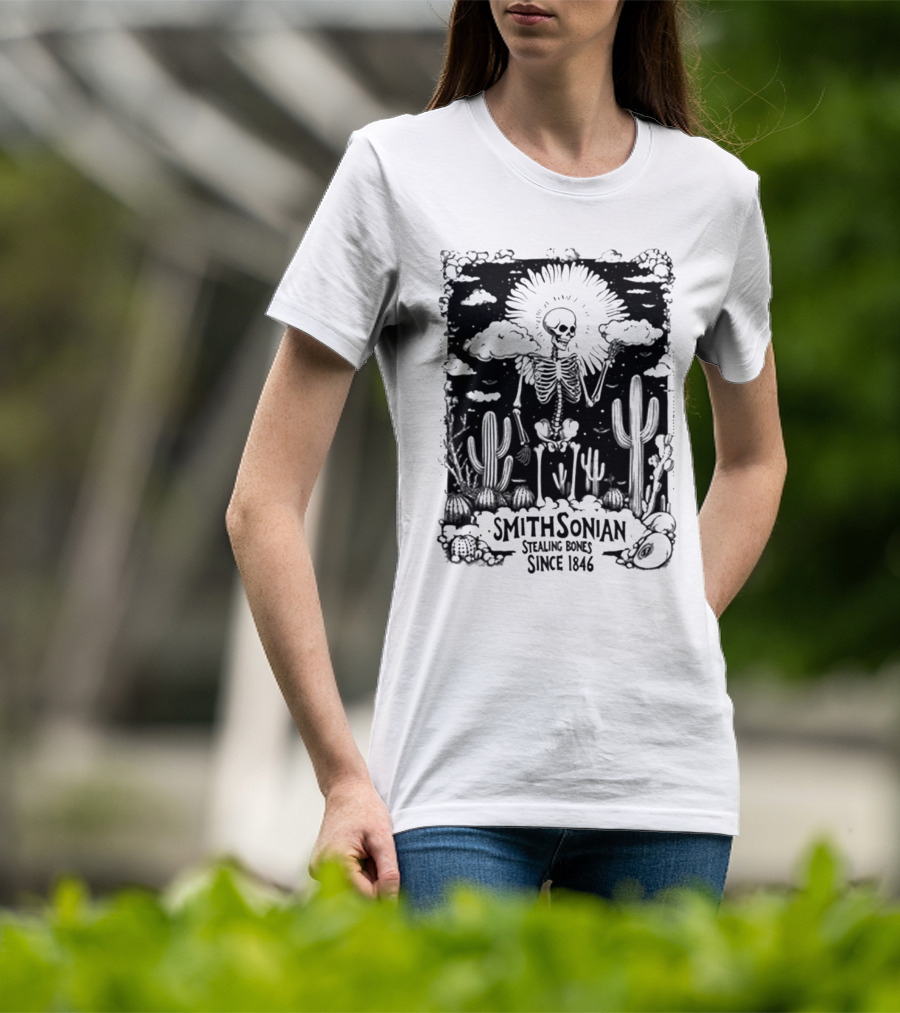 Blurrycreatures Smithsonian Stealing Bones Since 1846 American Myth Blurry Creatures T-Shirt