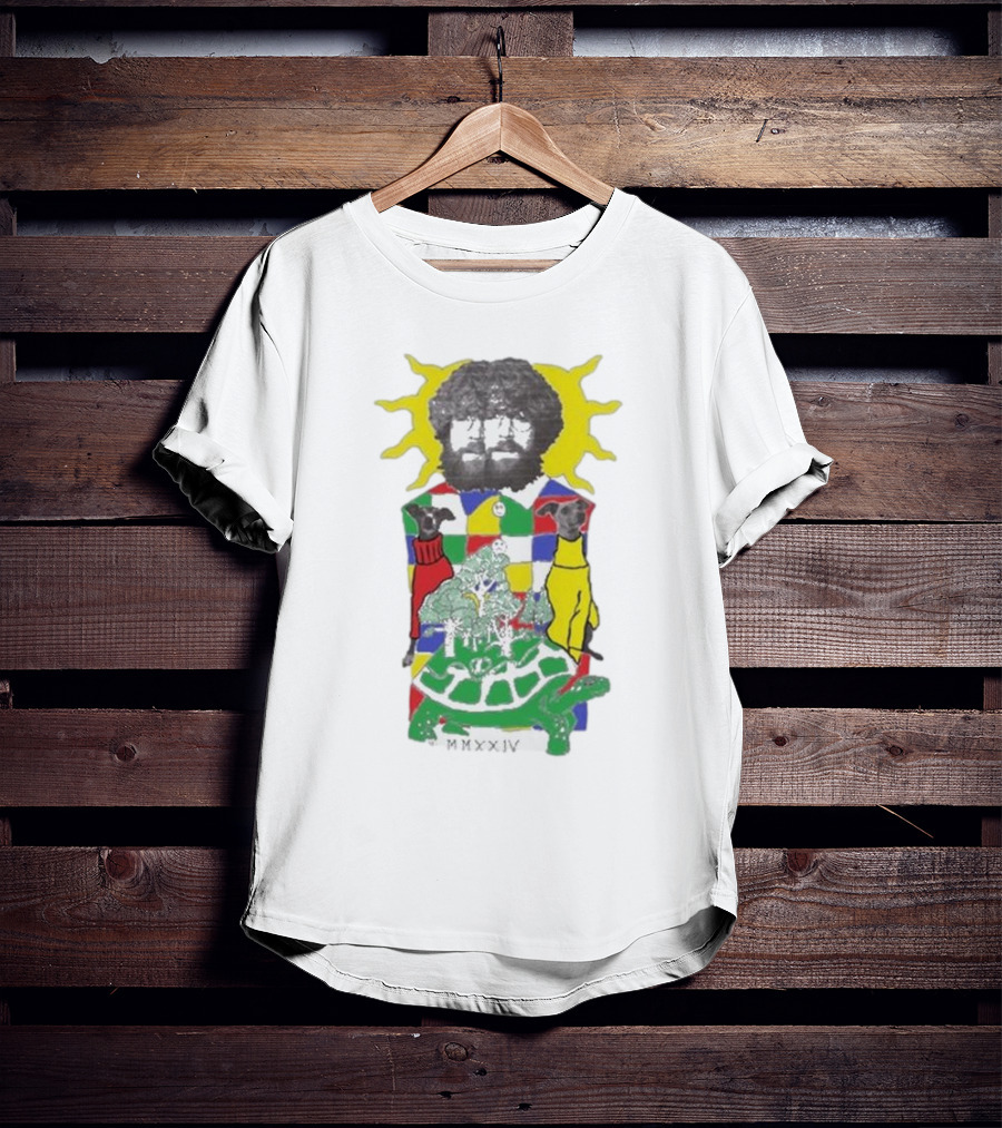 JW Francis Born Losers Records Sunburst Patchwork Dogs And Tortoise MMXXIV T-Shirt