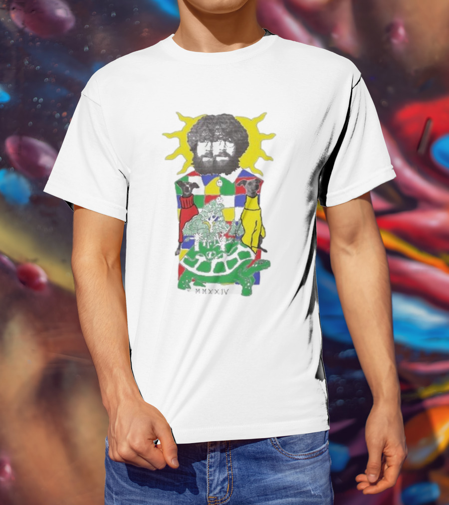 JW Francis Born Losers Records Sunburst Patchwork Dogs And Tortoise MMXXIV T-Shirt