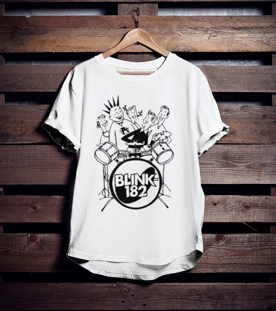 Blink-182 Cartoon Drummer Characters T-Shirt