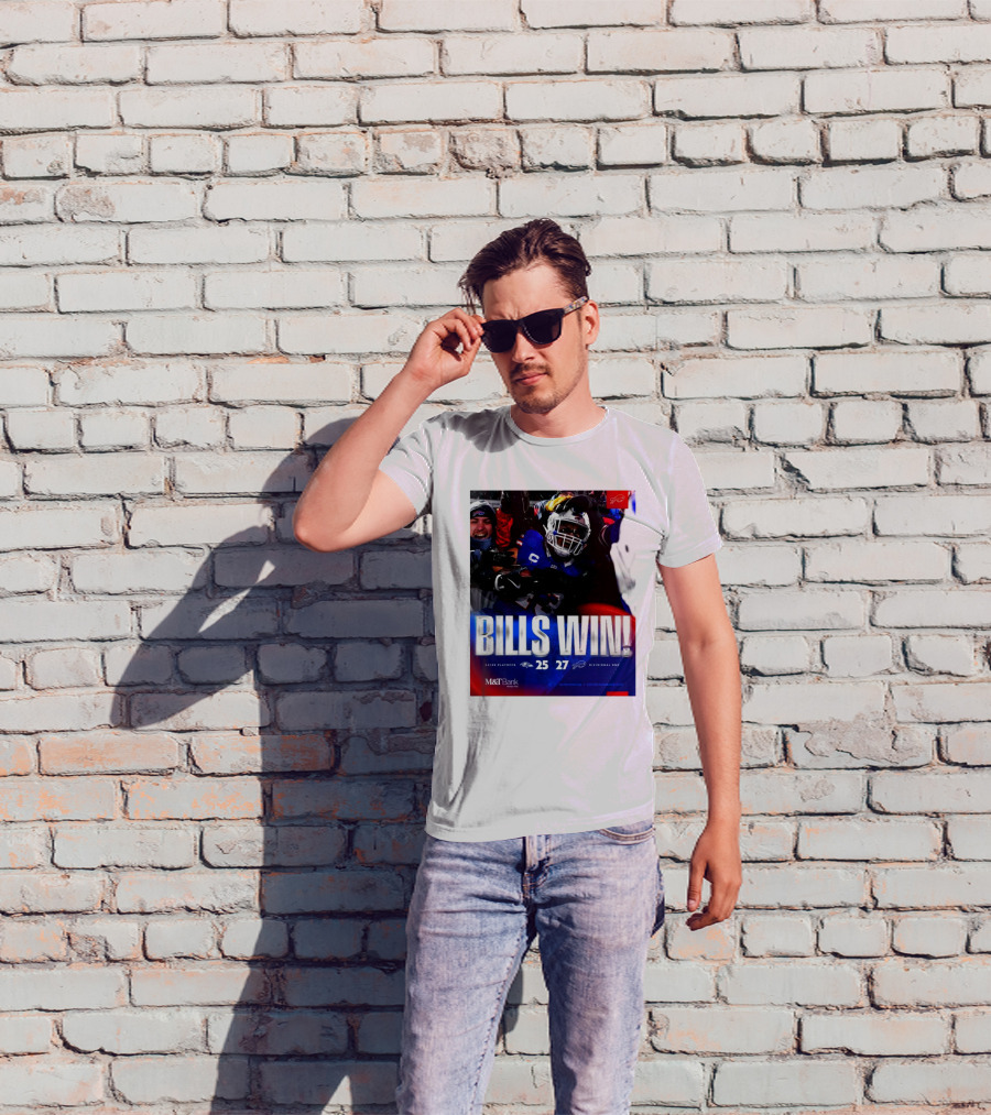 Buffalo Bills Win 27-25 Against Baltimore Ravens Divisional Rnd Playoffs 24/25 T-Shirt