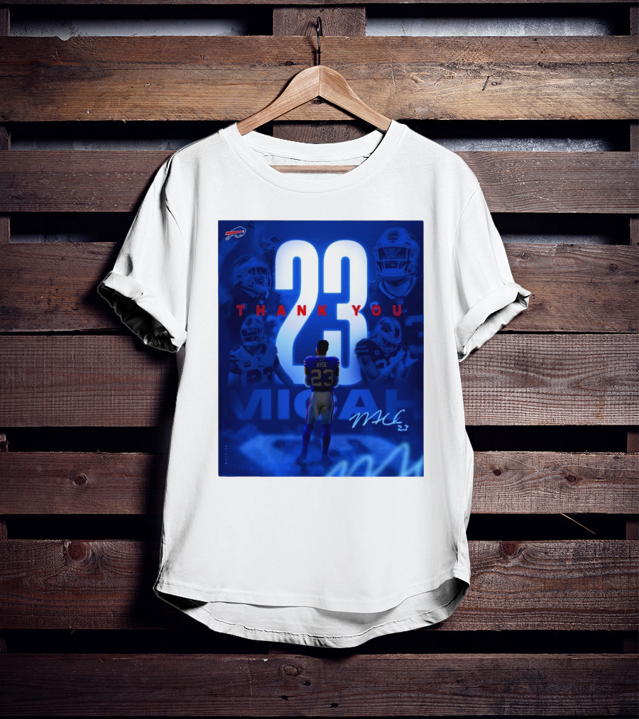 Buffalo Bills Thank You Micah Hyde 23 Signature Go Bills Mafia T-Shirt