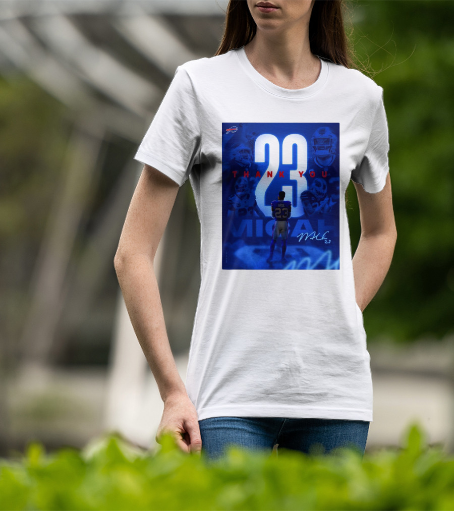 Buffalo Bills Thank You Micah Hyde 23 Signature Go Bills Mafia T-Shirt