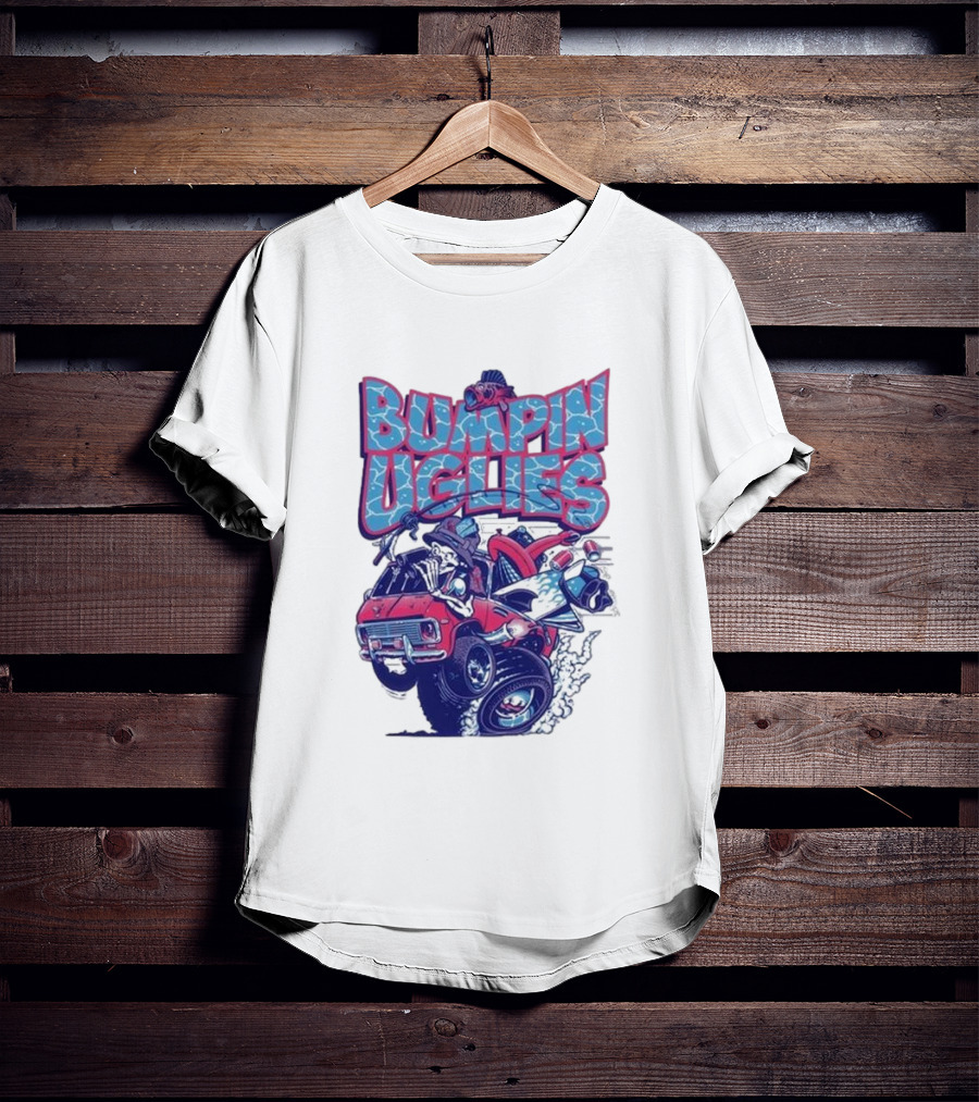 "Bumpin Uglies Red Truck With Fish Cartoon" T-Shirt