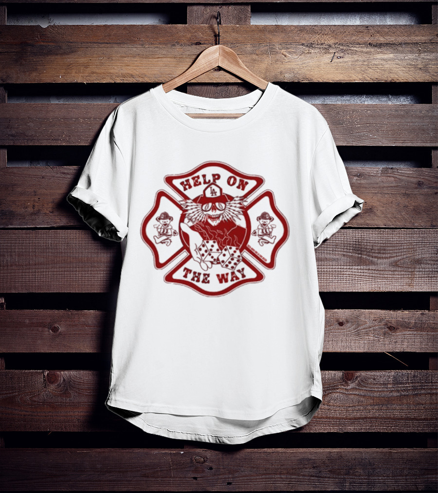 Help On The Way Firefighter Support Emblem T-Shirt