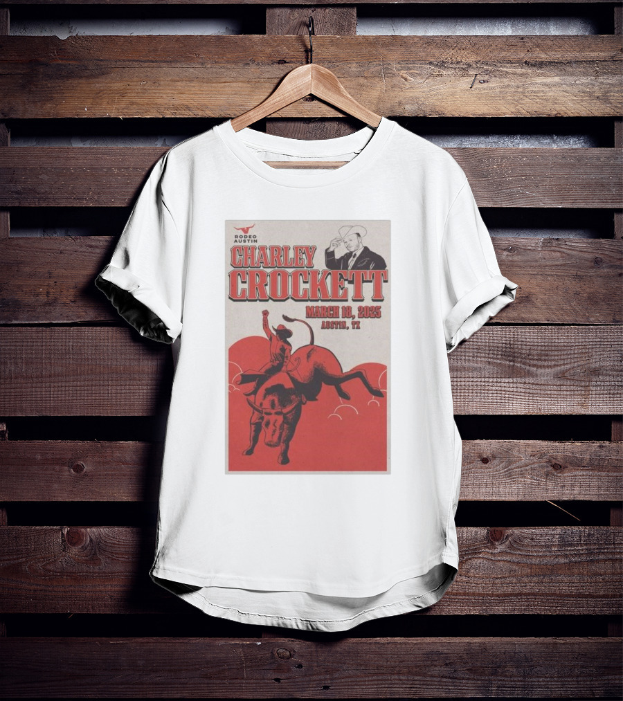 Charley Crockett March 18 2025 Rodeo Austin TX T-Shirt
