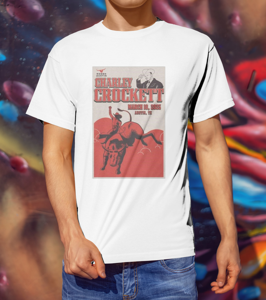 Charley Crockett March 18 2025 Rodeo Austin TX T-Shirt