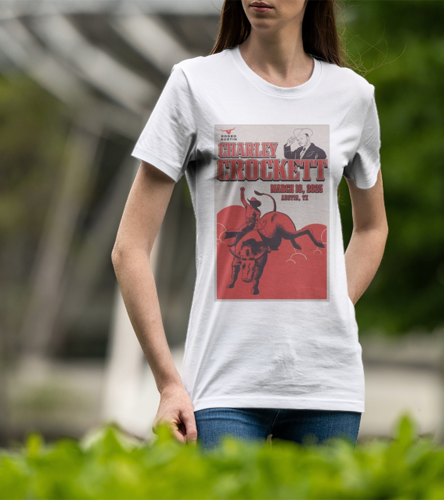 Charley Crockett March 18 2025 Rodeo Austin TX T-Shirt