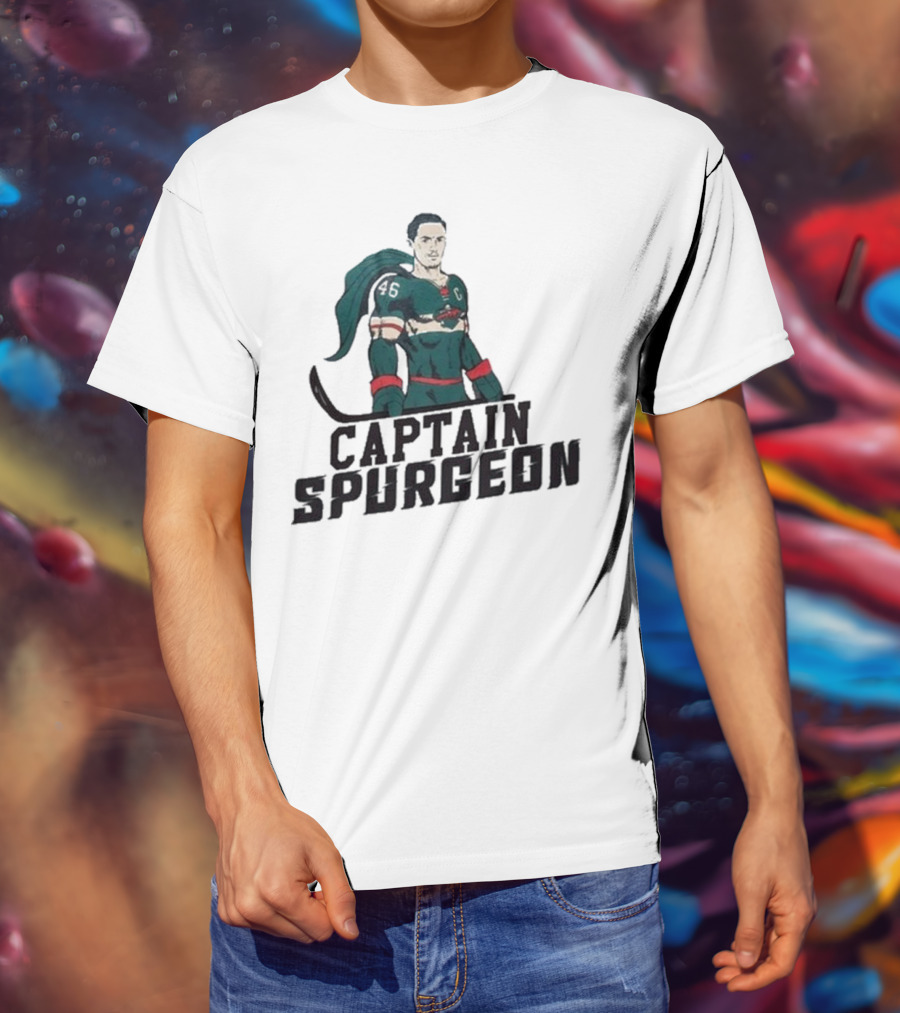 Captain Spurgeon Ice Hockey Superhero T-Shirt