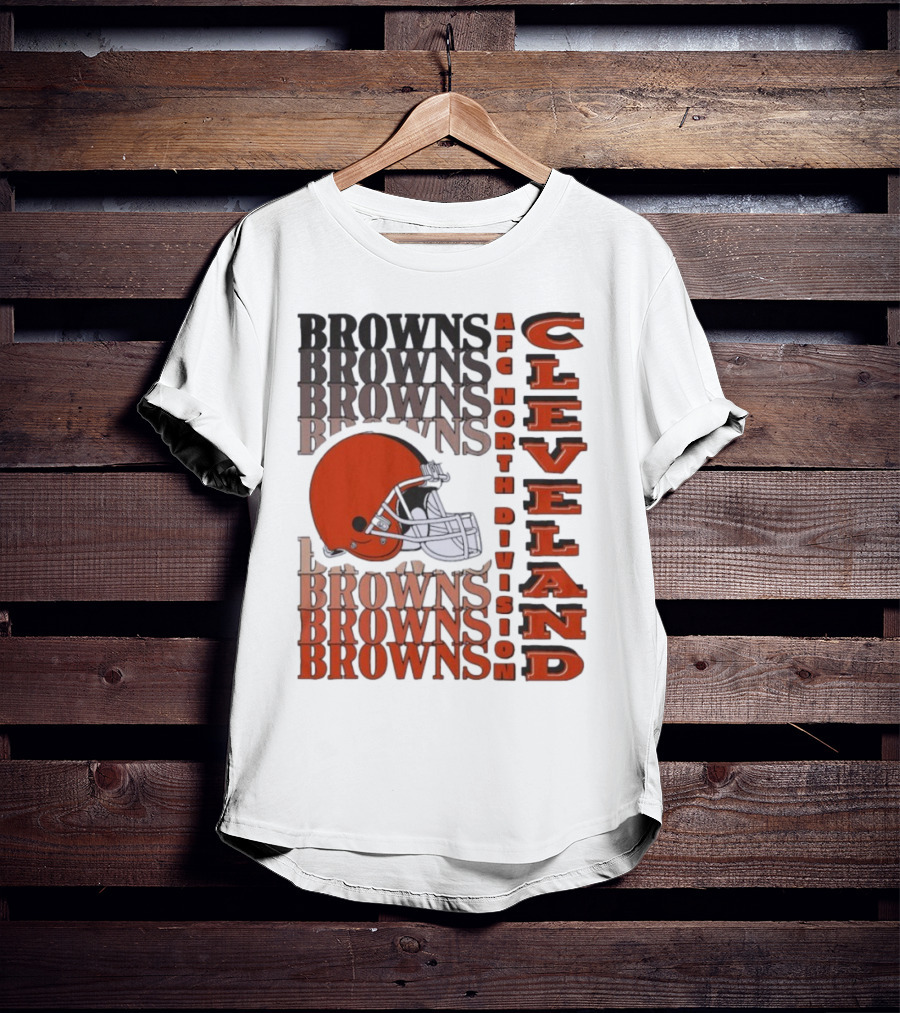 Cleveland Browns AFC North Division Browns Helmet T-Shirt