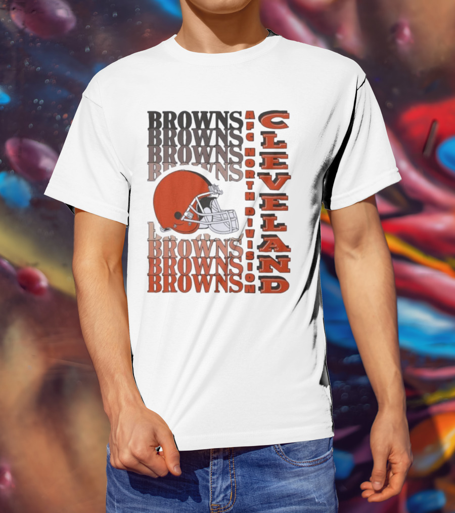 Cleveland Browns AFC North Division Browns Helmet T-Shirt