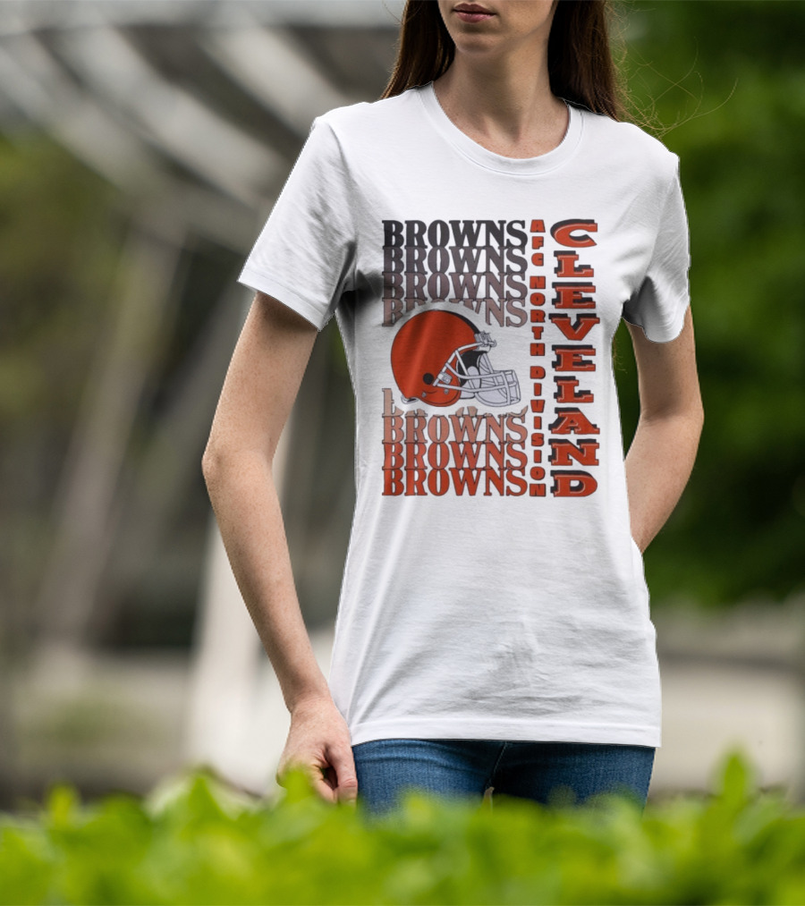Cleveland Browns AFC North Division Browns Helmet T-Shirt