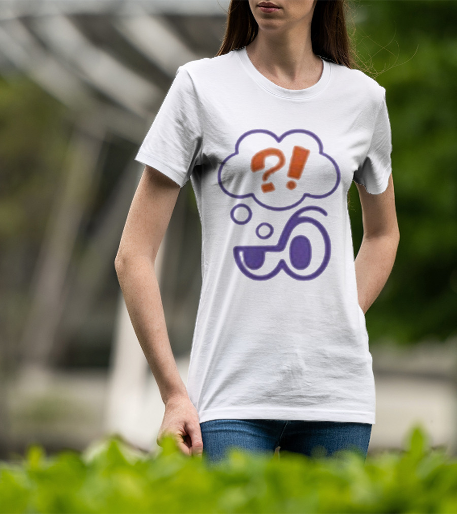 Clooless Core Bubble Brain Question Mark Exclamation Point T-Shirt