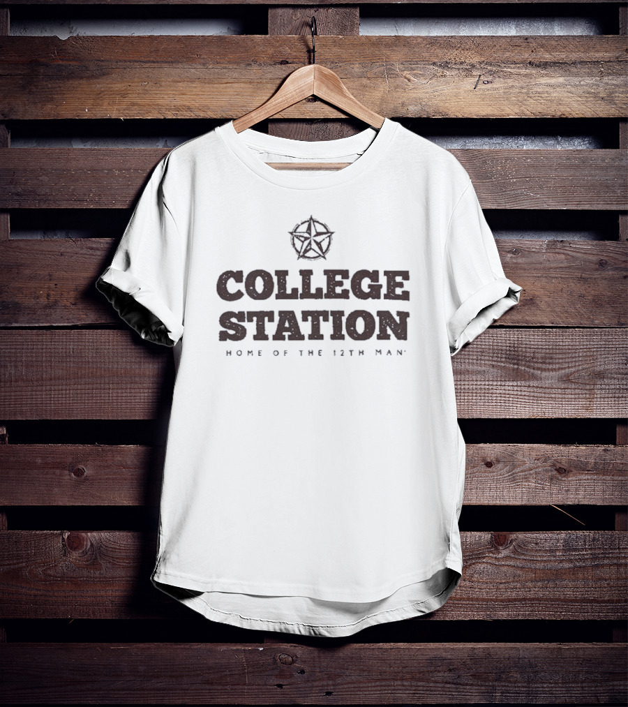 College Station Home Of The 12th Man Star Emblem T-Shirt