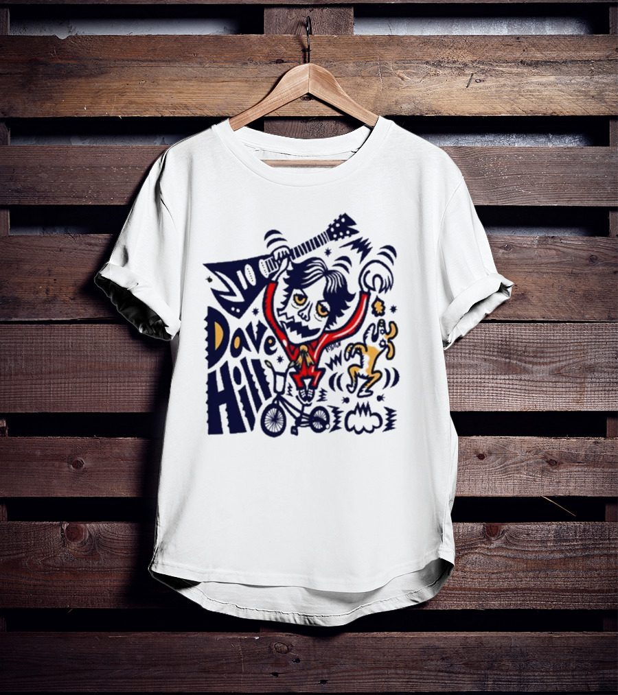Dave Hill Luci P-Yellow Peelander-Z Guitar Bicycle Art T-Shirt