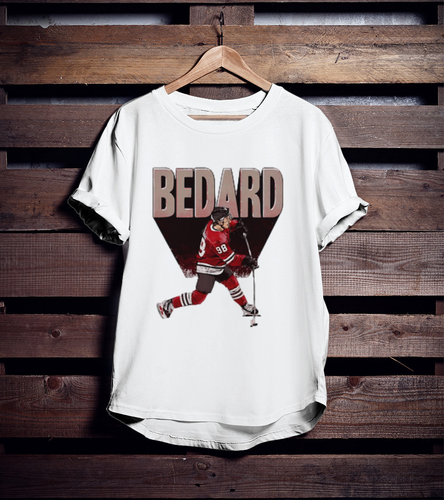 Connor Bedard Chicago Blackhawks NHL Hockey Number 98 Vintage Style T-Shirt