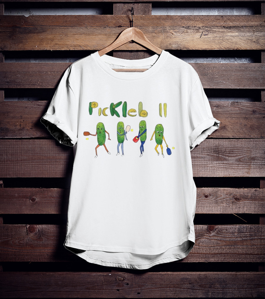 Dave Portnoy Pickleball Pickle Characters Playing Tennis T-Shirt