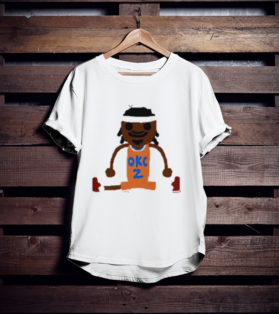 Oklahoma City Thunder Shai Gilgeous-Alexander Crochet Style OKC 2 T-Shirt