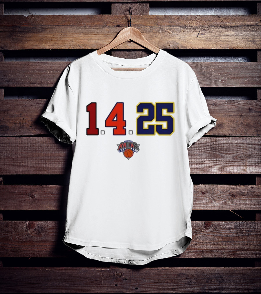 Derrick Rose Numbers 14 25 New York Knicks T-Shirt