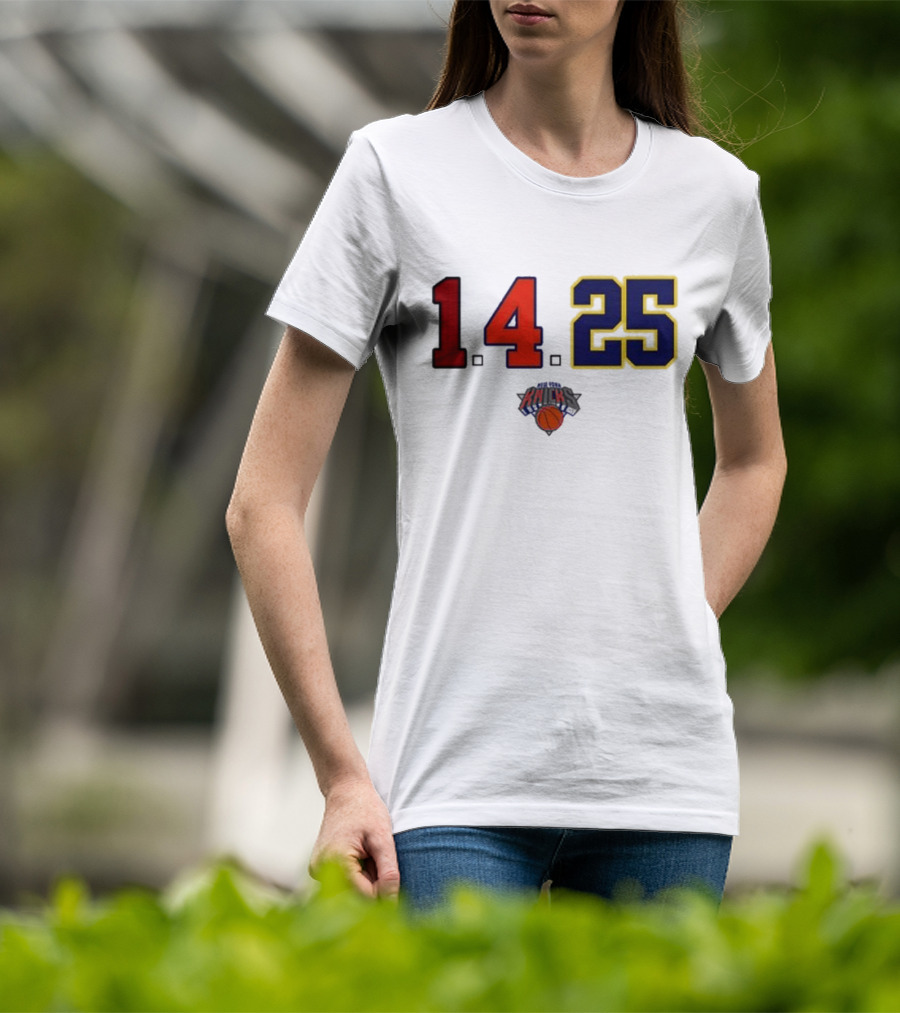 Derrick Rose Numbers 14 25 New York Knicks T-Shirt
