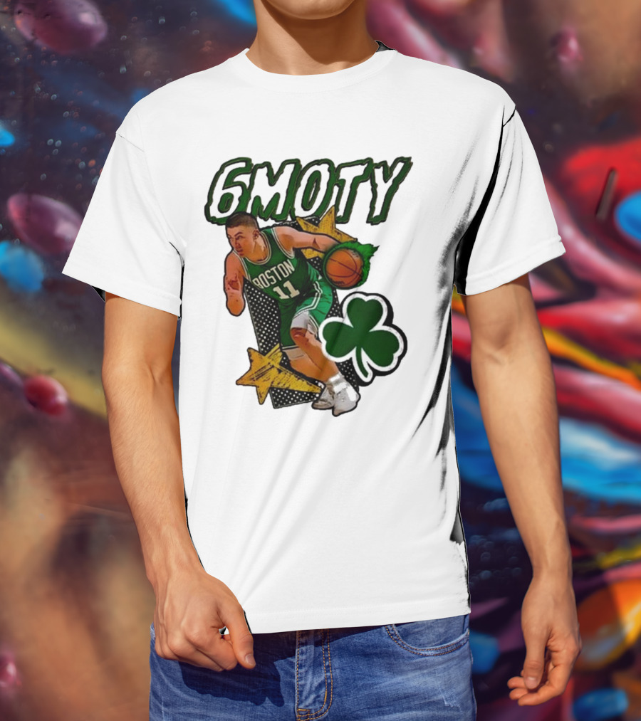 Boston Celtics Derrick White Payton Pritchard 6Moty Shamrock Basketball T-Shirt
