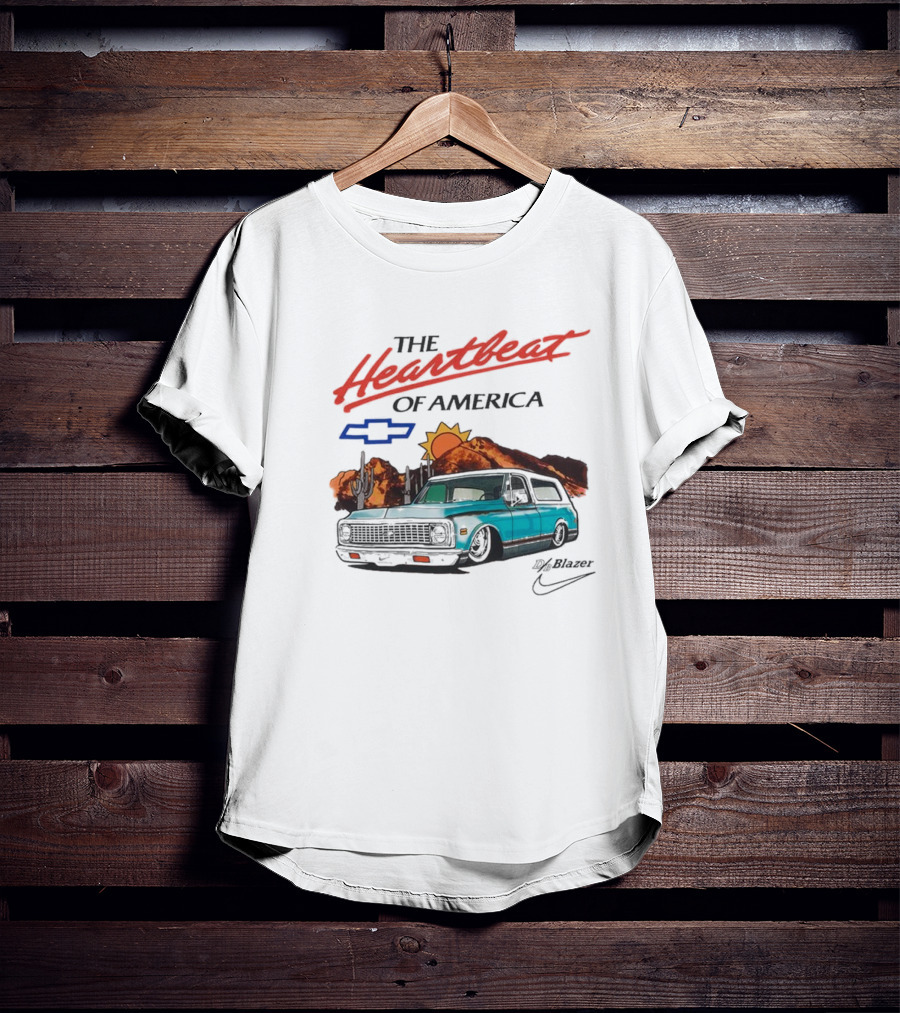 Devin Booker Chevrolet Max90 Heartbeat Of America Vintage Truck Sunset Desert Scene T-Shirt