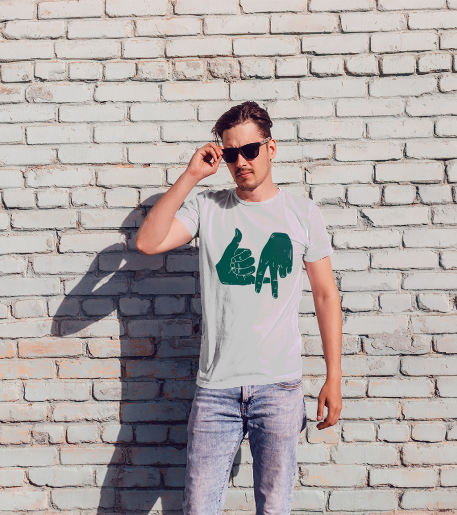 Dirty Coast Los Angeles Hand Gesture Symbol T-Shirt