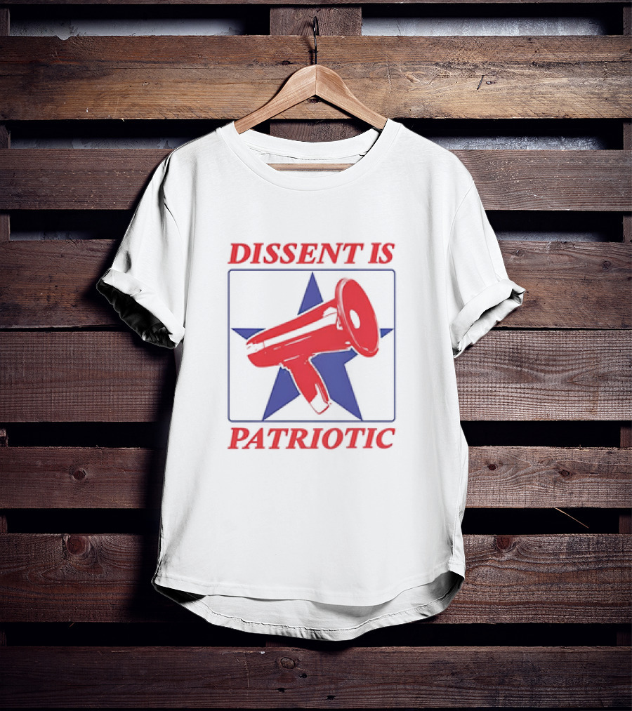 Patriotic Megaphone In Star Symbol Dissent T-Shirt